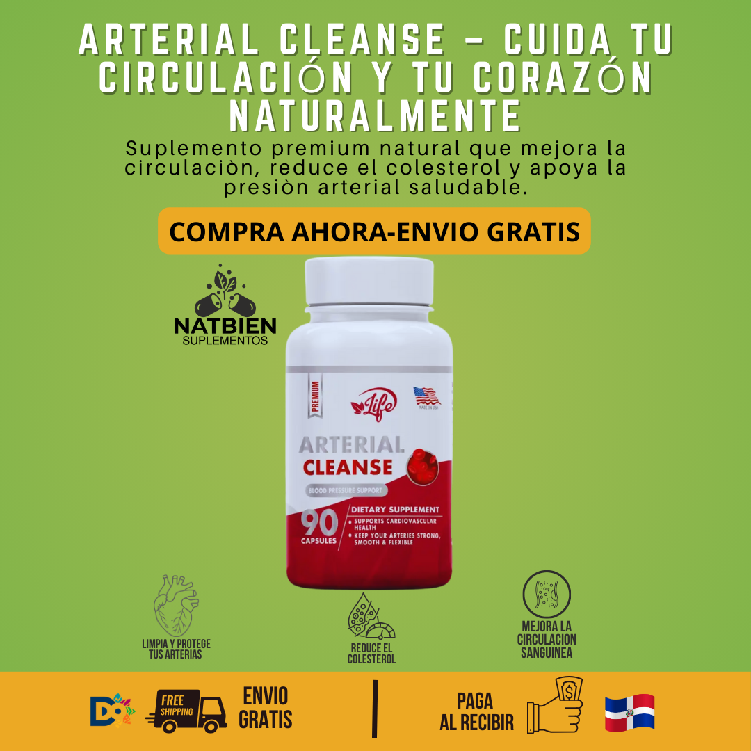 Arterial Cleanse – Limpia tus arterias, mejora tu circulación y protege tu corazón