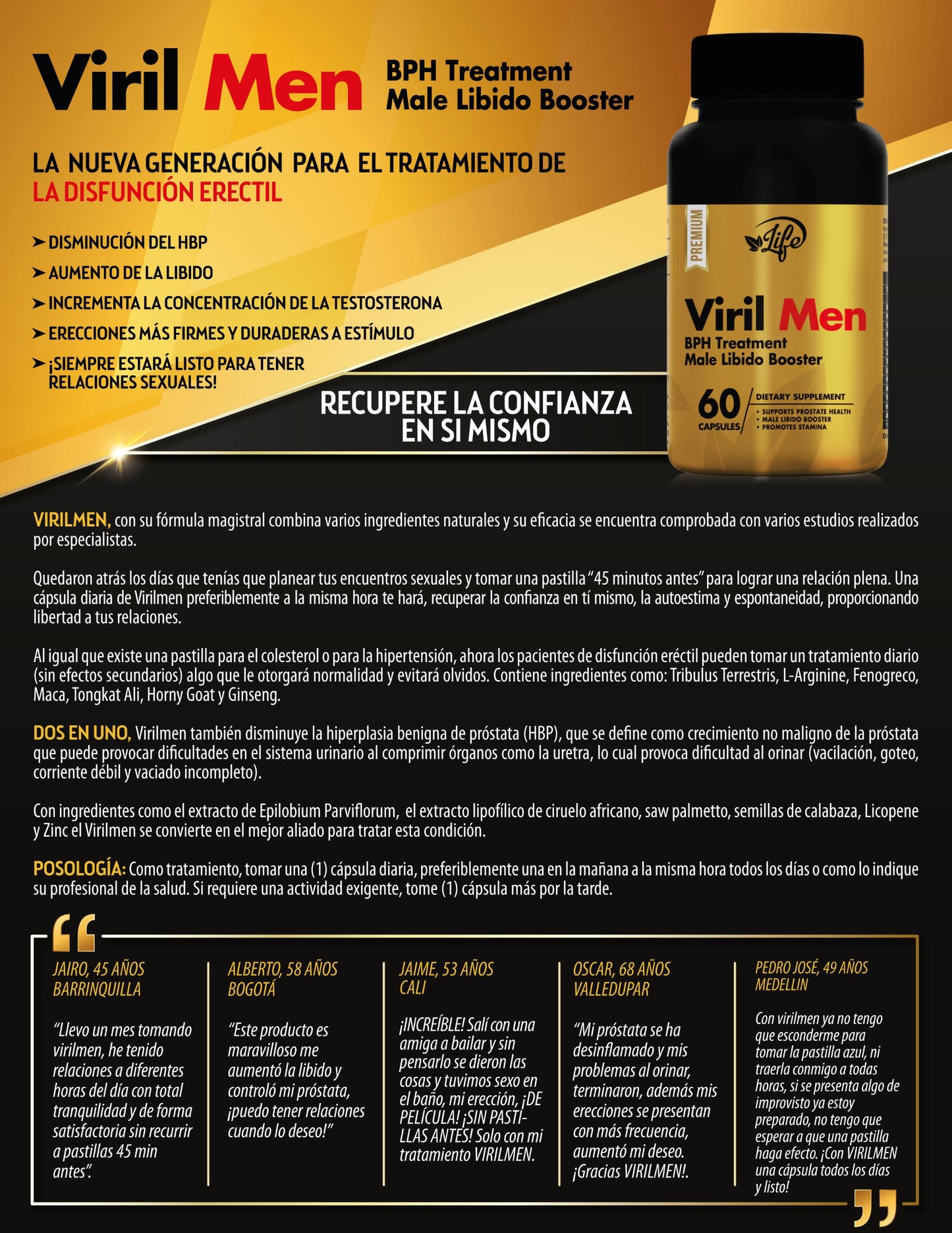 Viril Men – Potente Tratamiento Natural para la Disfunción Eréctil y Aumento de la Libido Masculina