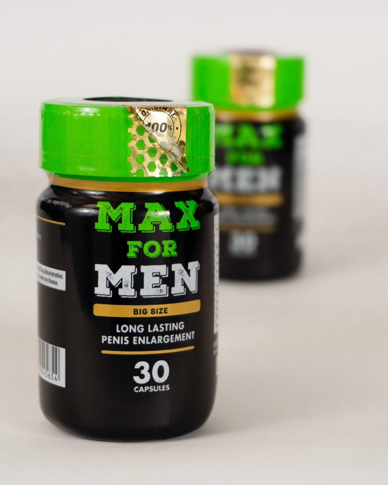 Max For Men-Maca, Ginseng, Tribulus - Potenciador Masculino - 60 Cápsulas Doradas