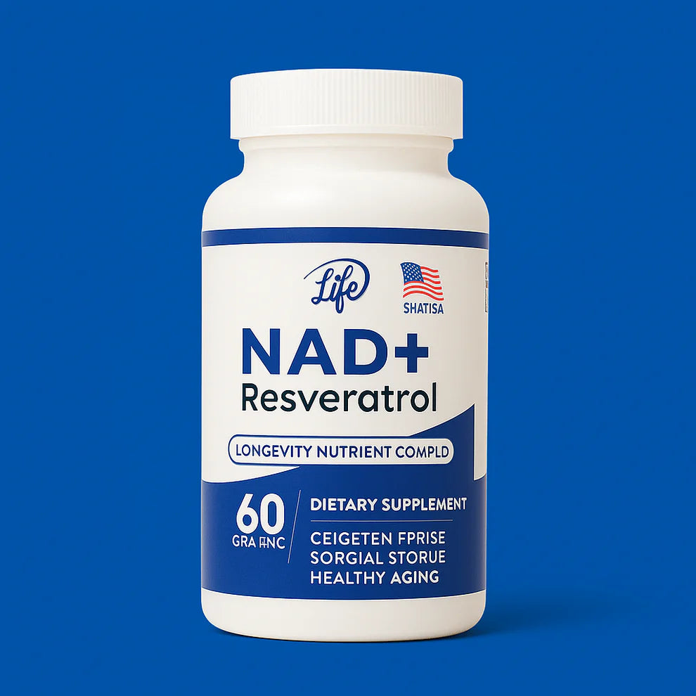 NAD+ Resveratrol Premium | Regeneración Celular + Antiedad | Protege Cerebro, Piel y Corazón