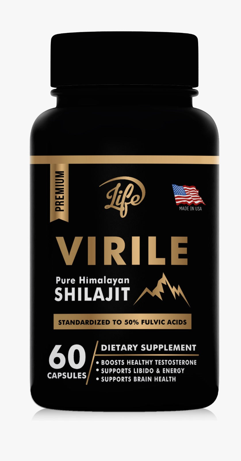 Virile Shilajit 100% Natural – Energía, libido y vitalidad sin límites