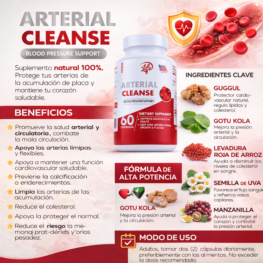 Arterial Cleanse – Fórmula Natural con Ajo y Espino Blanco 2| Complemento Alimenticio | Envío Gratis RD – NatBien