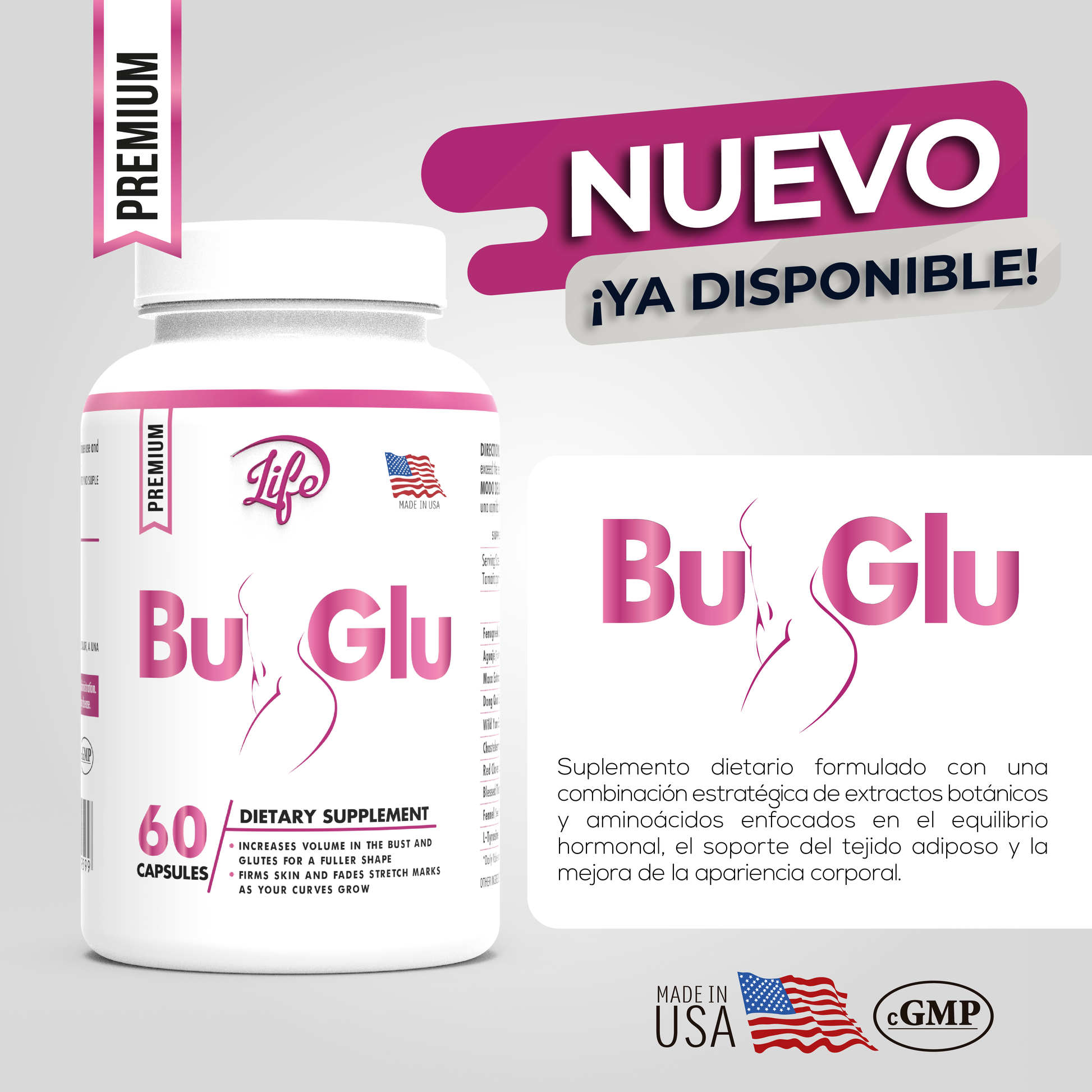 BU-GLU nuevo disponible suplemento femenino