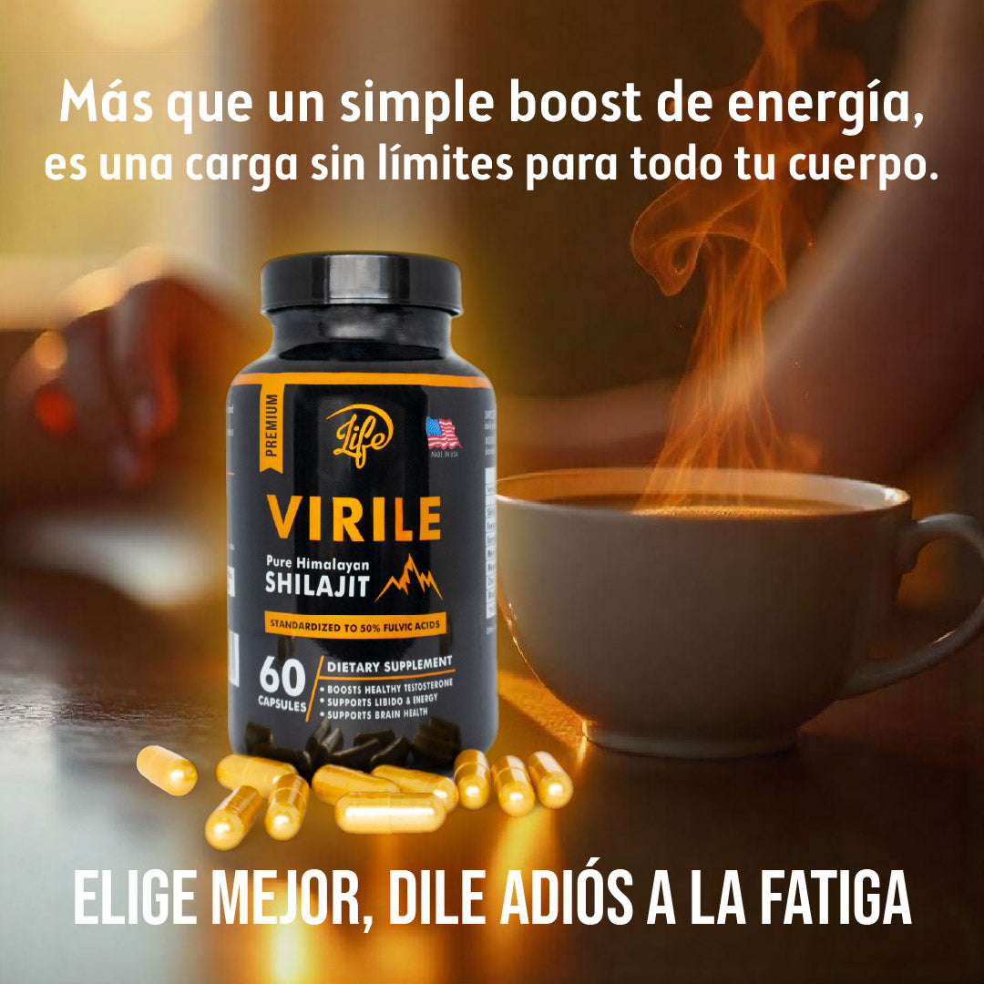 Virile Shilajit 100% Natural – Energía, libido y vitalidad sin límites