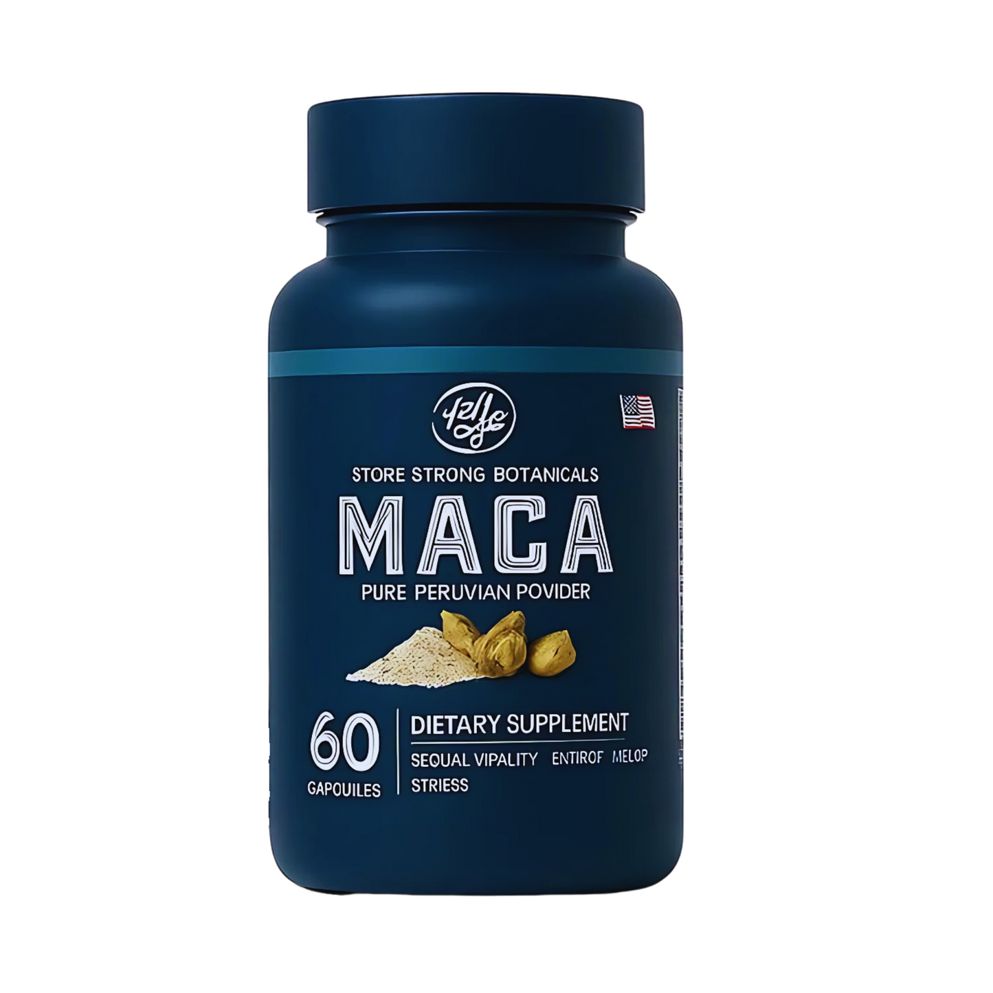 MACA PERUANA 60 CÁPSULAS | Energía, Fertilidad y Libido | 100% Natural