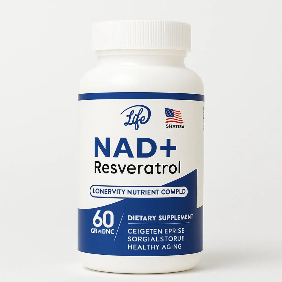 NAD+ Resveratrol Premium | Regeneración Celular + Antiedad | Protege Cerebro, Piel y Corazón